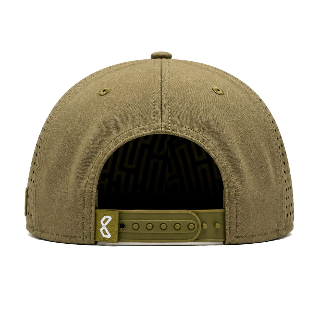 Mongo XL Performance Snapback 2.0 big head hat in green, back view with adjustable snapback closure