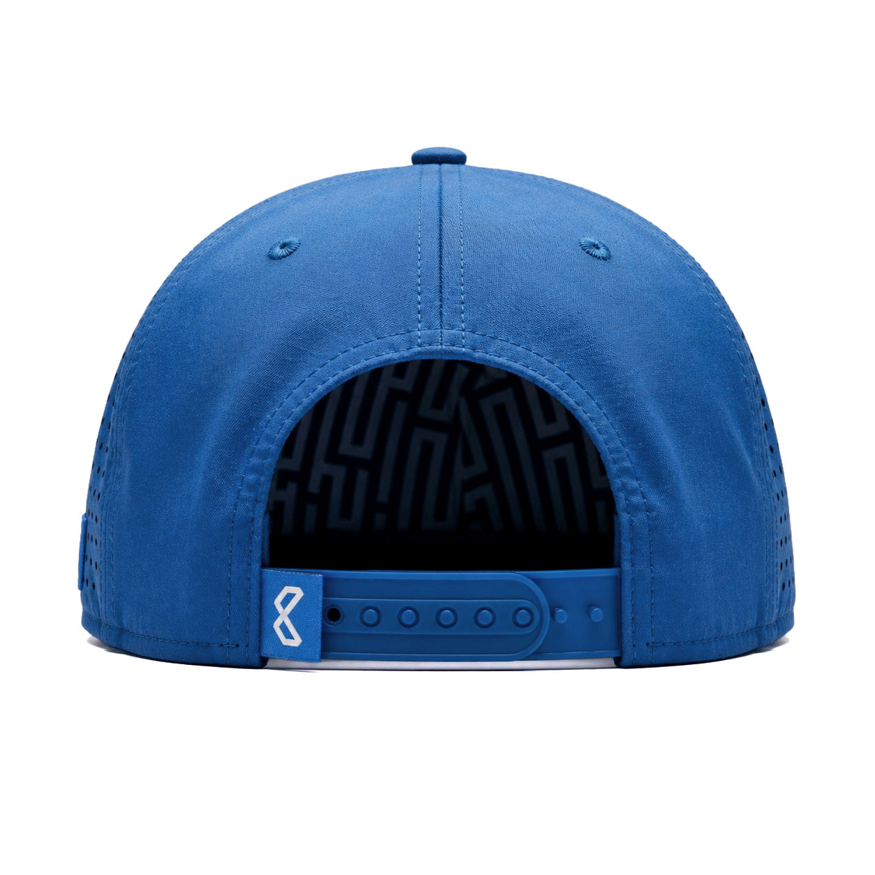 Mongo XL Performance Snapback 2.0 big head hat in royal blue, back view with adjustable snapback closure